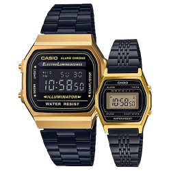 CASIO นาฬิกาคาสิโอ นาฬิกาข้อมือ นาฬิกากันน้ำ นาฬิกาของแท้ ประกันศูนย์ CMG 1 ปี รุ่น A168WEGB-1BDF / LA690WGB-1DF นาฬิกาสีดำ