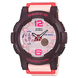 CASIO BABY-G นาฬิกาข้อมือ นาฬิกากันน้ำ นาฬิกาของแท้ ประกันศูนย์ CMG 1 ปี รุ่น BGA-180-4B4 นาฬิกาสีชมพู