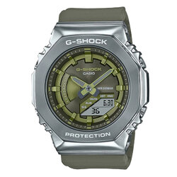 CASIO MID YEAR SALE G-SHOCK นาฬิกาข้อมือ นาฬิกากันน้ำ นาฬิกาของแท้ ประกันศูนย์ CMG 1 ปี รุ่น GM-S2100-3A นาฬิกาสีเขียว