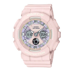 CASIO BABY-G นาฬิกาข้อมือ นาฬิกากันน้ำ นาฬิกาของแท้ ประกันศูนย์ CMG 1 ปี รุ่น BA-130WP-4A นาฬิกาสีชมพู
