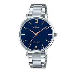 CASIO MID YEAR SALE นาฬิกาคาสิโอ พร้อมส่ง นาฬิกาข้อมือ นาฬิกากันน้ำ นาฬิกาของแท้ BTS ประกันศูนย์ CMG 1 ปี รุ่น LTP-VT01D-2B นาฬิกาสีเงิน