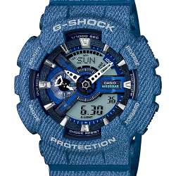 CASIO G-SHOCK นาฬิกาข้อมือ นาฬิกากันน้ำ นาฬิกาของแท้ ประกันศูนย์ CMG 1 ปี รุ่น GA-110DC-2A นาฬิกาสีฟ้า