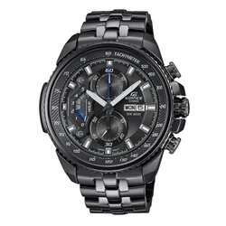 CASIO EDIFICE นาฬิกาข้อมือ นาฬิกากันน้ำ นาฬิกาของแท้ ประกันศูนย์ CMG 1 ปี รุ่น EF-558DC-1A นาฬิกาสีดำ