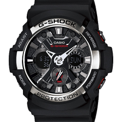 CASIO G-SHOCK นาฬิกาข้อมือ นาฬิกากันน้ำ นาฬิกาของแท้ ประกันศูนย์ CMG 1 ปี รุ่น GA-200-1A นาฬิกาสีดำ