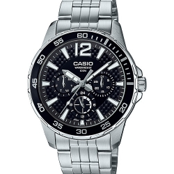 CASIO นาฬิกาคาสิโอ นาฬิกาข้อมือ นาฬิกากันน้ำ นาฬิกาของแท้ ประกันศูนย์ CMG 1 ปี รุ่น MTD-330D-1A นาฬิกาสีเงิน