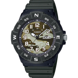 CASIO นาฬิกาคาสิโอ นาฬิกาข้อมือ นาฬิกากันน้ำ นาฬิกาของแท้ ประกันศูนย์ CMG 1 ปี รุ่น MRW-220HCM-3B นาฬิกาสีดำ