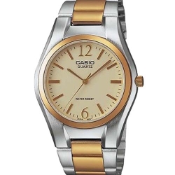 CASIO นาฬิกาคาสิโอ นาฬิกาข้อมือ นาฬิกากันน้ำ นาฬิกาของแท้ ประกันศูนย์ CMG 1 ปี รุ่น MTP-1253SG-9A นาฬิกาสีทอง