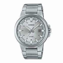 CASIO นาฬิกาคาสิโอ นาฬิกาข้อมือ นาฬิกากันน้ำ นาฬิกาของแท้ ประกันศูนย์ CMG 1 ปี รุ่น MTP-E173D-7A นาฬิกาสีเงิน