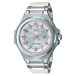 CASIO G-MS นาฬิกาข้อมือ นาฬิกากันน้ำ นาฬิกาของแท้ ประกันศูนย์ CMG 1 ปี รุ่น MSG-S500CD-7A นาฬิกาสีขาว