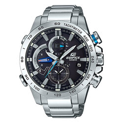 CASIO EDIFICE นาฬิกาข้อมือ นาฬิกากันน้ำ นาฬิกาของแท้ ประกันศูนย์ CMG 1 ปี รุ่น EQB-800D-1A นาฬิกาสีเงิน