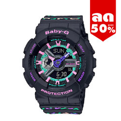 CASIO BABY-G นาฬิกาข้อมือ นาฬิกากันน้ำ นาฬิกาของแท้ ประกันศูนย์ CMG 1 ปี รุ่น BA-110TH-1A นาฬิกาสีดำ