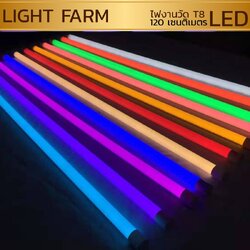 ยกลัง 30 หลอด หลอดไฟงานวัด LED ไฟนีออนสี หลอด T8 (ไฟนิ่งไม่กระพริบ) หลอดไฟ T8 หลอดสี