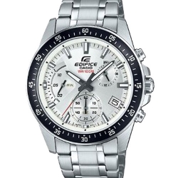 CASIO EDIFICE นาฬิกาข้อมือ นาฬิกากันน้ำ นาฬิกาของแท้ ประกันศูนย์ CMG 1 ปี รุ่น EFV-540D-7A นาฬิกาสีเงิน