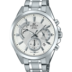 CASIO EDIFICE นาฬิกาข้อมือ นาฬิกากันน้ำ นาฬิกาของแท้ ประกันศูนย์ CMG 1 ปี รุ่น EFV-580D-7A นาฬิกาสีเงิน