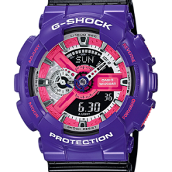 CASIO G-SHOCK นาฬิกาข้อมือ นาฬิกากันน้ำ นาฬิกาของแท้ ประกันศูนย์ CMG 1 ปี รุ่น GA-110NC-6 นาฬิกาสีม่วง