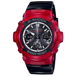 CASIO G-SHOCK นาฬิกาข้อมือ นาฬิกากันน้ำ นาฬิกาของแท้ ประกันศูนย์ CMG 1 ปี รุ่น AWG-M100SRB-4A นาฬิกาสีแดง
