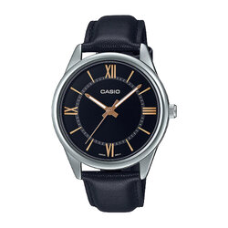 CASIO นาฬิกาคาสิโอ นาฬิกาข้อมือ นาฬิกากันน้ำ นาฬิกาของแท้ ประกันศูนย์ CMG 1 ปี รุ่น MTP-V005L-1B5 นาฬิกาสีดำ