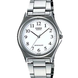 CASIO นาฬิกาคาสิโอ นาฬิกาข้อมือ นาฬิกากันน้ำ นาฬิกาของแท้ ประกันศูนย์ CMG 1 ปี รุ่น MTP-1130A-7B นาฬิกาสีเงิน