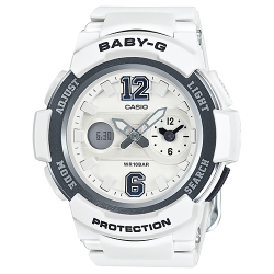 CASIO BABY-G นาฬิกาข้อมือ นาฬิกากันน้ำ นาฬิกาของแท้ ประกันศูนย์ CMG 1 ปี รุ่น BGA-210-7B1 นาฬิกาสีขาว