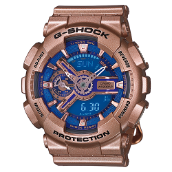CASIO G-SHOCK นาฬิกาข้อมือ นาฬิกากันน้ำ นาฬิกาของแท้ ประกันศูนย์ CMG 1 ปี รุ่น GMA-S110GD-2A นาฬิกาสีน้ำเงิน