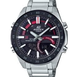 CASIO EDIFICE นาฬิกาข้อมือ นาฬิกากันน้ำ นาฬิกาของแท้ ประกันศูนย์ CMG 1 ปี รุ่น ERA-120DB-1A นาฬิกาสีเงิน