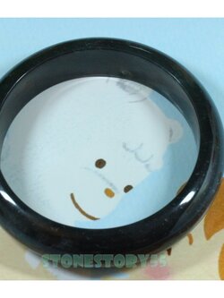 กำไลหยกดำติดวุ้นใส*6.5