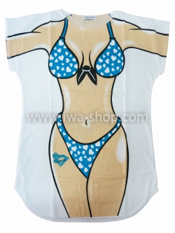 เสื้อลายบิกินี่ฟ้าหัวใจ เสื้อยืดลายบิกินี่ เสื้อสกรีนลายบิกินี่ เสื้อลายชุดว่ายน้ำ เสื้อฮาๆ พิมพ์ลายเซ็กซี่ ชุดเดรสลายบิกินี่ ชุดไปทะเล ชุดเที่ยวทะเล เสื้อผ้าไปทะเล