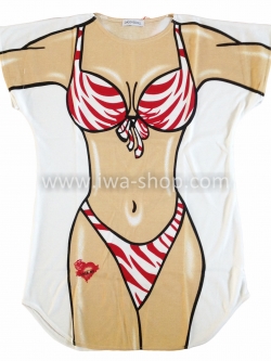 เสื้อลายบิกินี่ลายเสือแดง เสื้อยืดลายบิกินี่ เสื้อสกรีนลายบิกินี่ เสื้อลายชุดว่ายน้ำ เสื้อฮาๆ พิมพ์ลายเซ็กซี่ ชุดเดรสลายบิกินี่ ชุดไปทะเล ชุดเที่ยวทะเล เสื้อผ้าไปทะเล