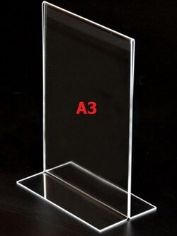 ป้ายสอดกระดาษ A3 ( โชว์กระดาษ 2 หน้า )