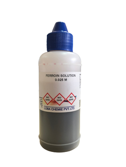 Ferroin Solution 0.025M (1,10 Phenanthroline Ferrous Complex), 100 ml. Loba Chemie™