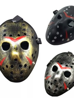 หน้ากาก Jason Friday The 13th มีสายรัดสำหรับสวมใส่ หน้ากากสยองขวัญ สำหรับวันฮาโลวีน หน้ากากปาร์ตี้ หน้ากากแฟนซี หน้ากากฮาโลวีน