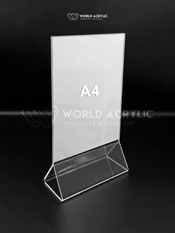 ป้ายสอดกระดาษ A4 ฐานสามเหลี่ยม / ป้ายประชาสัมพันธ์/ ป้ายโปรโมชั่น