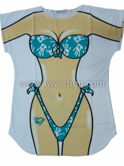 เสื้อสกรีนบิกินี่ ลายมือเขียว เสื้อลายบิกินี่ เสื้อยืดลายบิกินี่ เสื้อสกรีนลายบิกินี่ เสื้อลายชุดว่ายน้ำ เสื้อฮาๆ พิมพ์ลายเซ็กซี่ ชุดเดรสลายบิกินี่ ชุดไปทะเล ชุดเที่ยวทะเล เสื้อผ้าไปทะเล