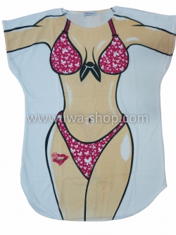 เสื้อสกรีนบิกินี่ ลายผีเสื้อชมพู เสื้อลายบิกินี่ เสื้อยืดลายบิกินี่ เสื้อสกรีนลายบิกินี่ เสื้อลายชุดว่ายน้ำ เสื้อฮาๆ พิมพ์ลายเซ็กซี่ ชุดเดรสลายบิกินี่ ชุดไปทะเล ชุดเที่ยวทะเล เสื้อผ้าไปทะเล