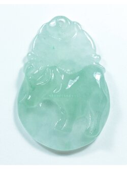 หยกน้ำแข็งแกะสลักเป็นรูปวัว(ฉลู) สิ้นค้าหมด