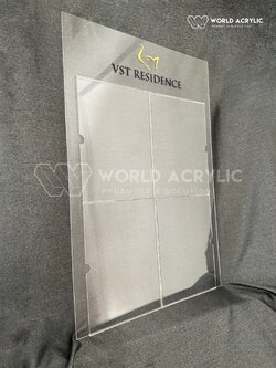 บอร์ดประกาศพร้อมโลโก้เลเซอร์ไดคัท