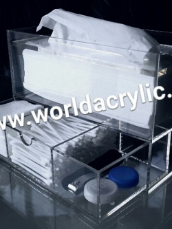 กล่องใส่ทิชชู่พร้อมลิ้นชักเก็บของ