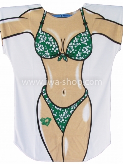 เสื้อลายบิกินี่เขียวชบา เสื้อยืดลายบิกินี่ เสื้อสกรีนลายบิกินี่ เสื้อลายชุดว่ายน้ำ เสื้อฮาๆ พิมพ์ลายเซ็กซี่ ชุดเดรสลายบิกินี่ ชุดไปทะเล ชุดเที่ยวทะเล เสื้อผ้าไปทะเล