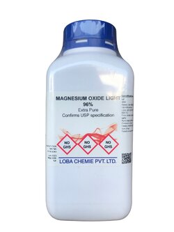Magnesium Oxide Light 96%, Extra Pure 500g Loba Chemie™