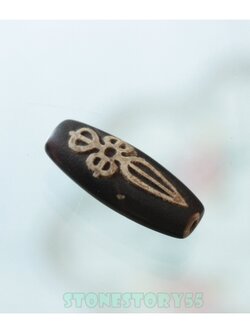 ลูกปัดทิเบต เก่าสวย มีรูปดอกไม้ และเจ้าแม่กวนอิม