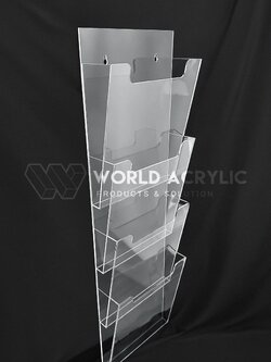 กล่องโบรชัวร์ 4 ชั้น แขวนผนัง/กล่องโบรชัวร์ติดผนัง/กล่องโบรชัวร์ A4