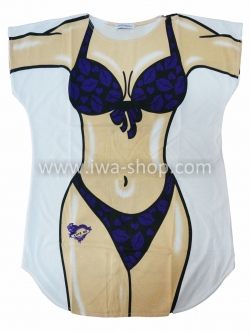 เสื้อลายบิกินี่จูจุ๊บ ม่วง เสื้อยืดลายบิกินี่ เสื้อสกรีนลายบิกินี่ เสื้อลายชุดว่ายน้ำ เสื้อฮาๆ พิมพ์ลายเซ็กซี่ ชุดเดรสลายบิกินี่ ชุดไปทะเล ชุดเที่ยวทะเล เสื้อผ้าไปทะเล