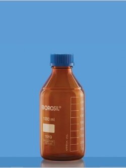 BOROSIL® Reagent Bottle GL45, Amber Color ขวดเก็บตัวอย่างฝาเกลียวชนิดแก้วสีชา