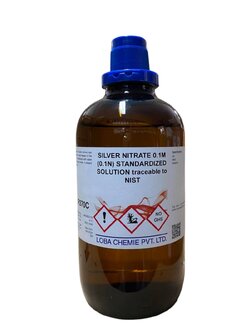 Silver Nitrate 0.1M(0.1N) Standardized Solution Traceable to Nist 1 L. Loba Chemie™