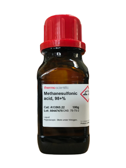 Methanesulfonic Acid, 98+% 100 g. Alfa Aesar™