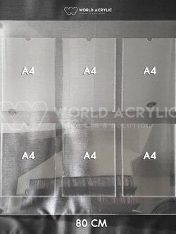 บอร์ดประกาศ A4 แบบ 6 ช่อง