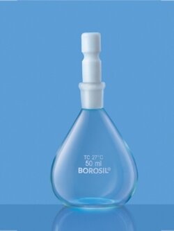 BOROSIL® Pycnometer Bottle, Teflon Stopper ขวดวัดความถ่วงจำเพาะ พร้อม Certificate
