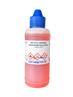 Methyl Orange Indicator Solution, Indicator Grade 125 ml. Loba Chemie™