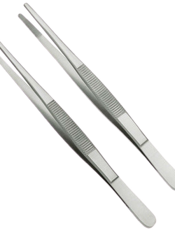 Forceps ปากคีบสแตนเลสปลายตรง แบบมีเขี้ยว