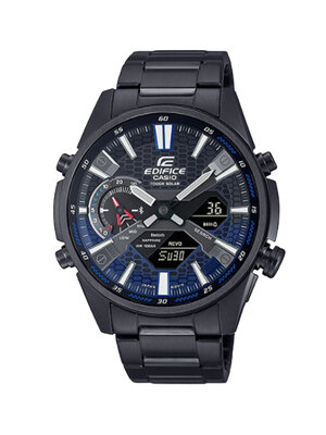 CASIO EDIFICE นาฬิกาข้อมือ นาฬิกากันน้ำ นาฬิกาของแท้ ประกันศูนย์ CMG 1 ปี รุ่น ECB-S100DC-2A นาฬิกาสีดำ